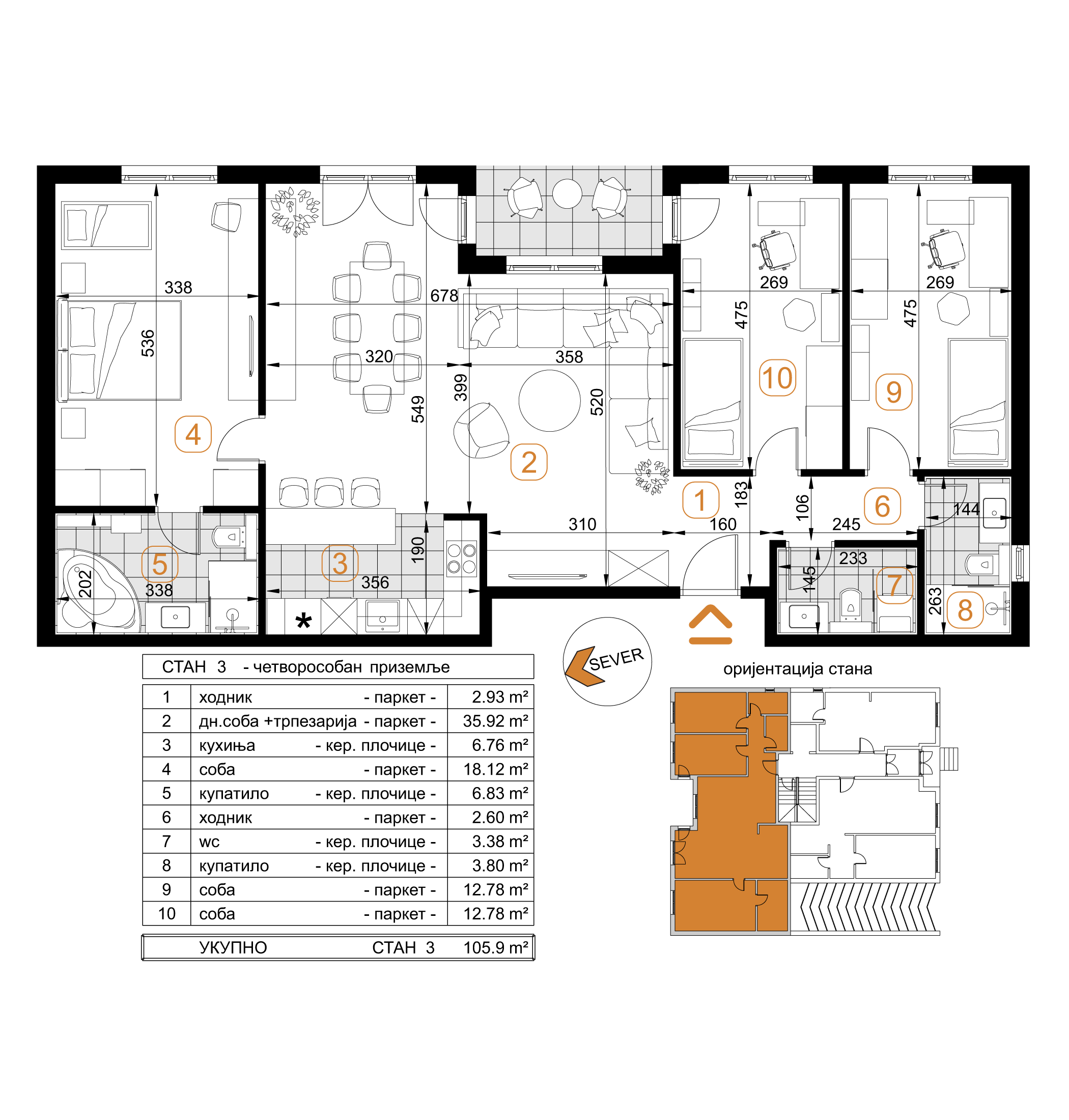 Stan 3 | Republic Residence | Godex Gradnja